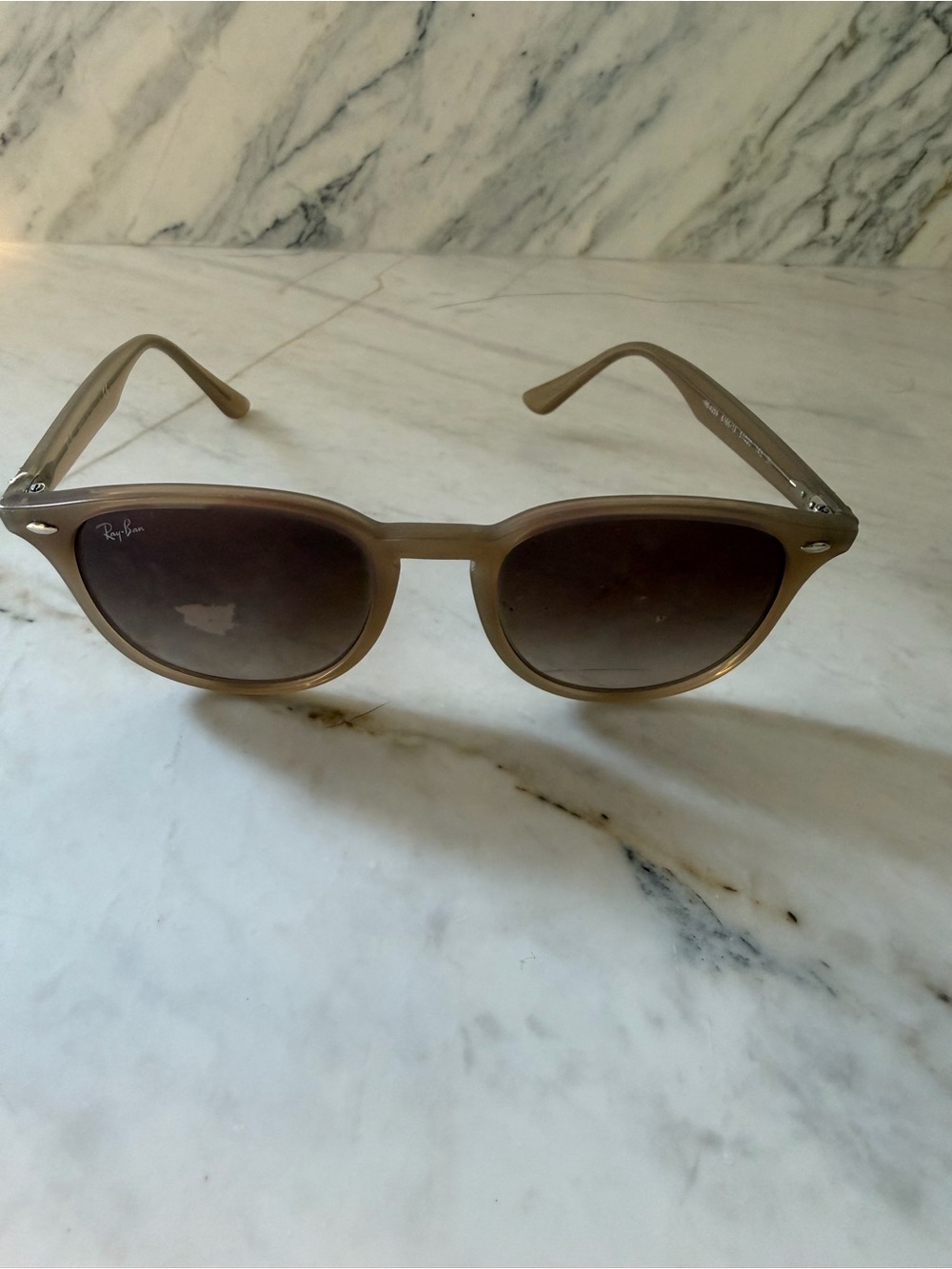 Ray-Ban Men's Tan/Brown Round Sunglasses